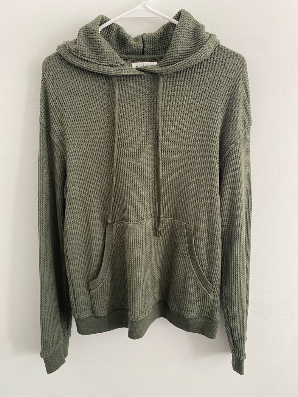 Velvet by Graham & Spencer Super Soft Waffle Hoodie Forest Green S